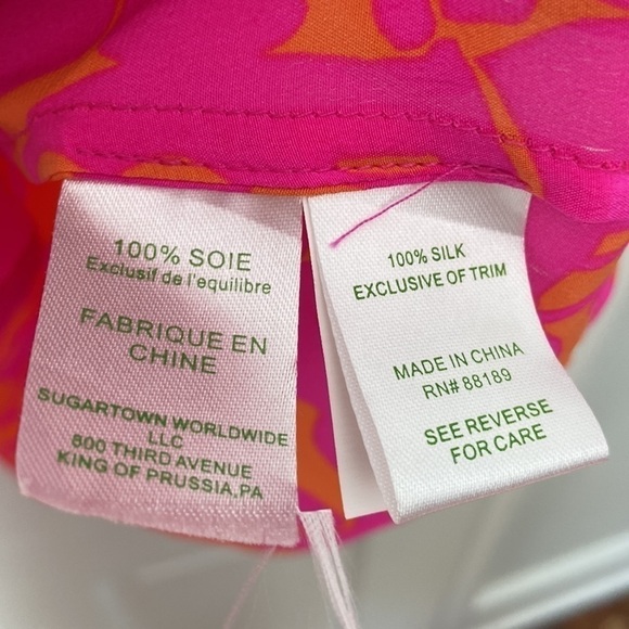 Lilly Pulitzer neon silk tank - Picture 4 of 5